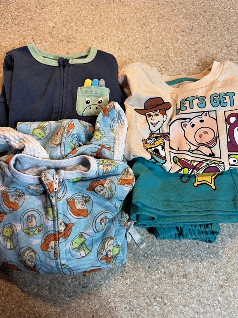Kids Toy Story Pajama Set & Short Set, plus Koalababy footless pajamas.